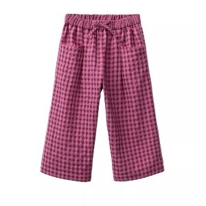 Zara kids VICHY CHECK STRAIGHT-LEG PANTS, 3T